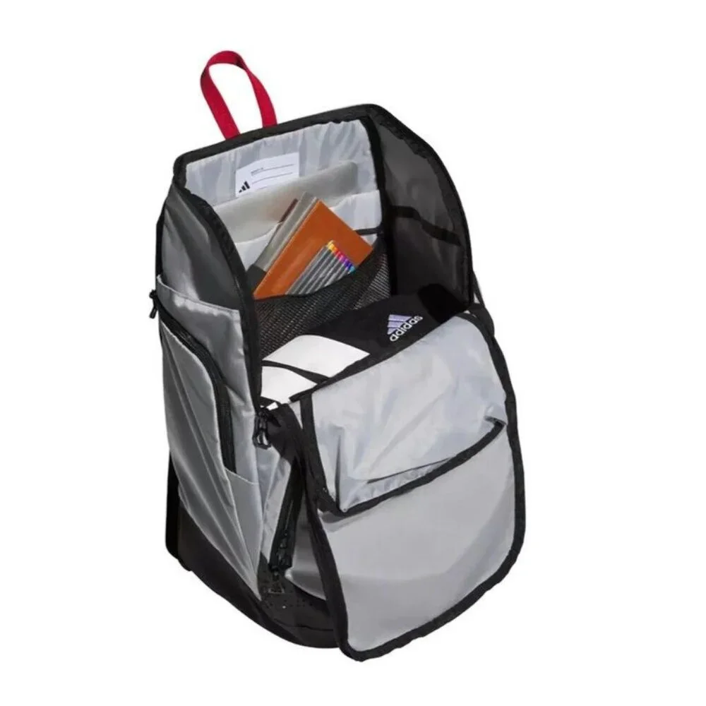 adidas Nebraska Cornhuskers 5-Star Team 2 Laptop Backpack 14 x 9 x 20 Gray Red